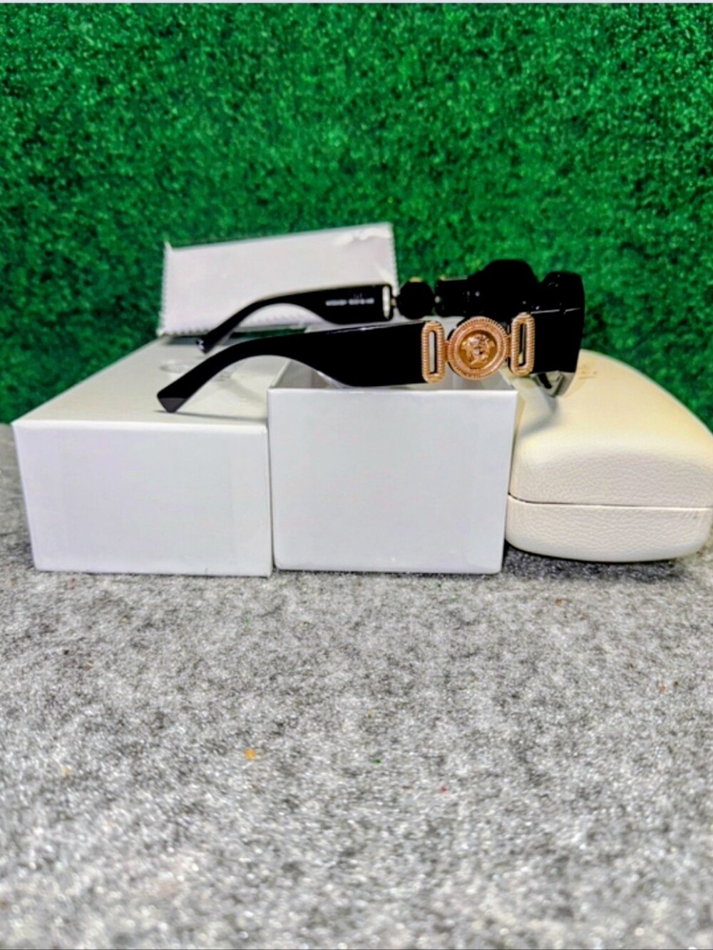Authentic Versace Black Sunglasses withGold Medusalogo Unique Versace Sunglasses - Picture 4 of 10
